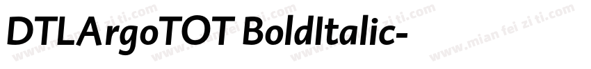 DTLArgoTOT BoldItalic字体转换